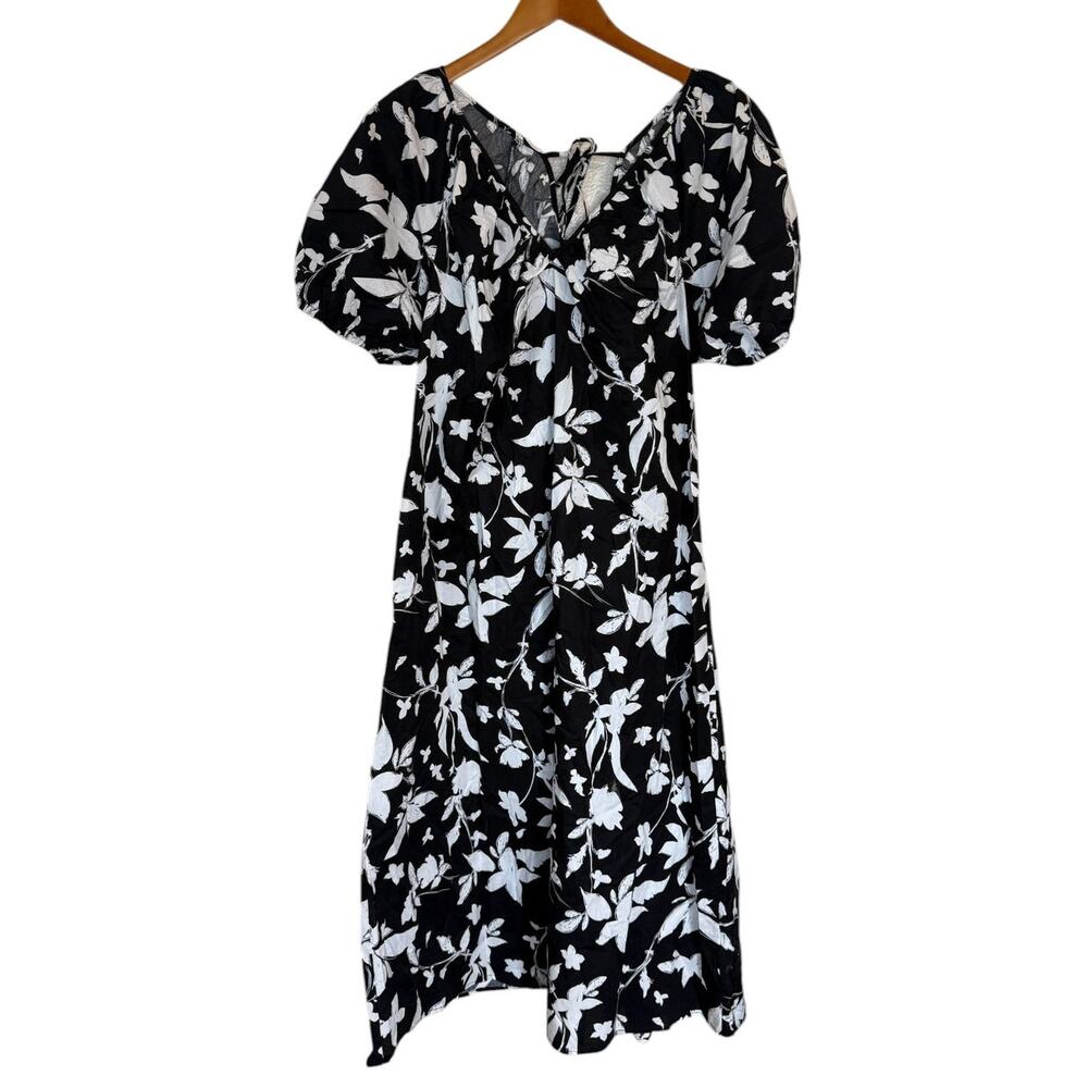 Cupshe Black and White Floral Maxi Dress